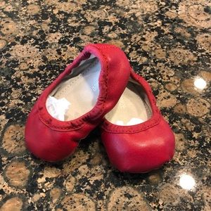 NIB red leather ballet flats